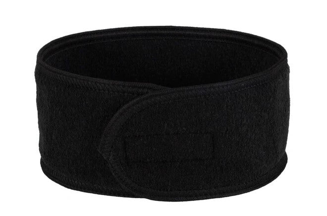 Terry Headband with Velcro - Single (Black)