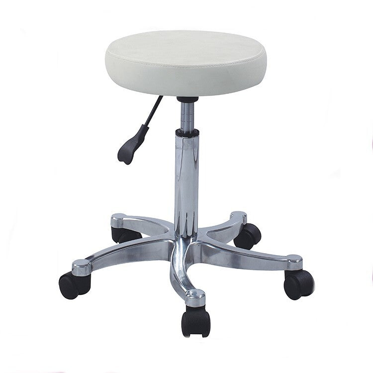 Flat Round Stool White